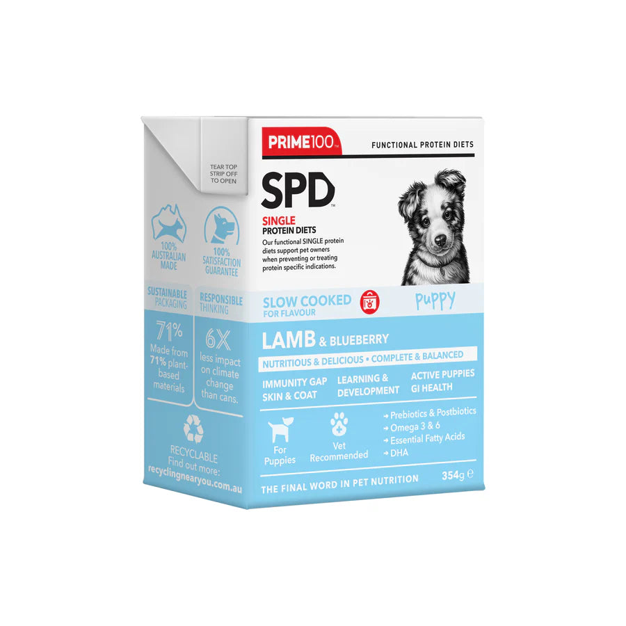 Prime100 SPD Slow Cooked Lamb Puppy Wet Dog Food (354g)